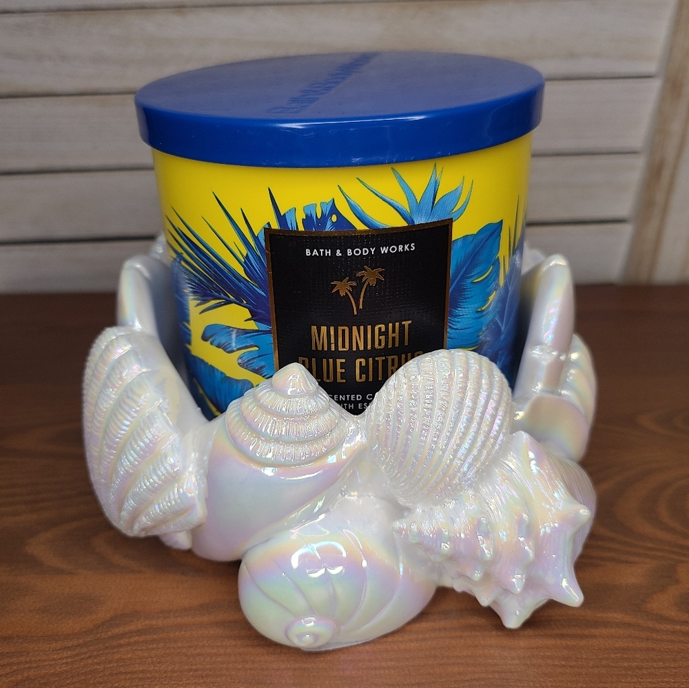 Bath and Body Works Seashells 3-wick Candle Holder
